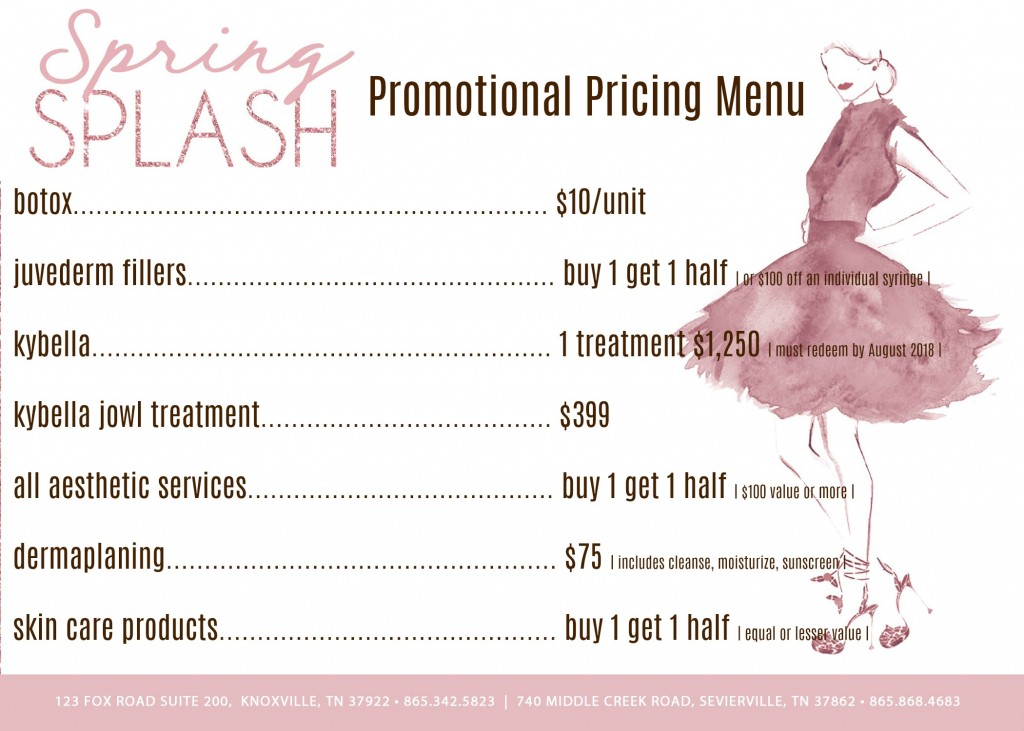 menu of pricing